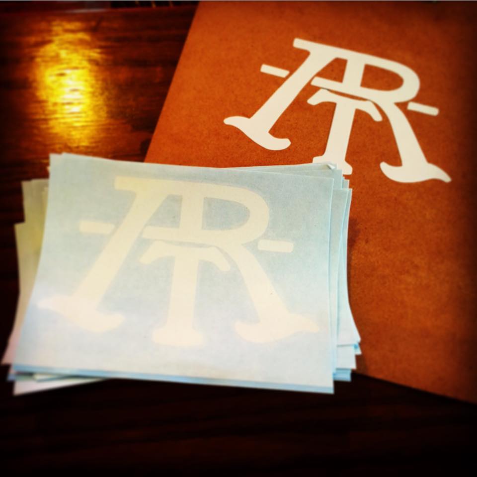 table holding ART decals